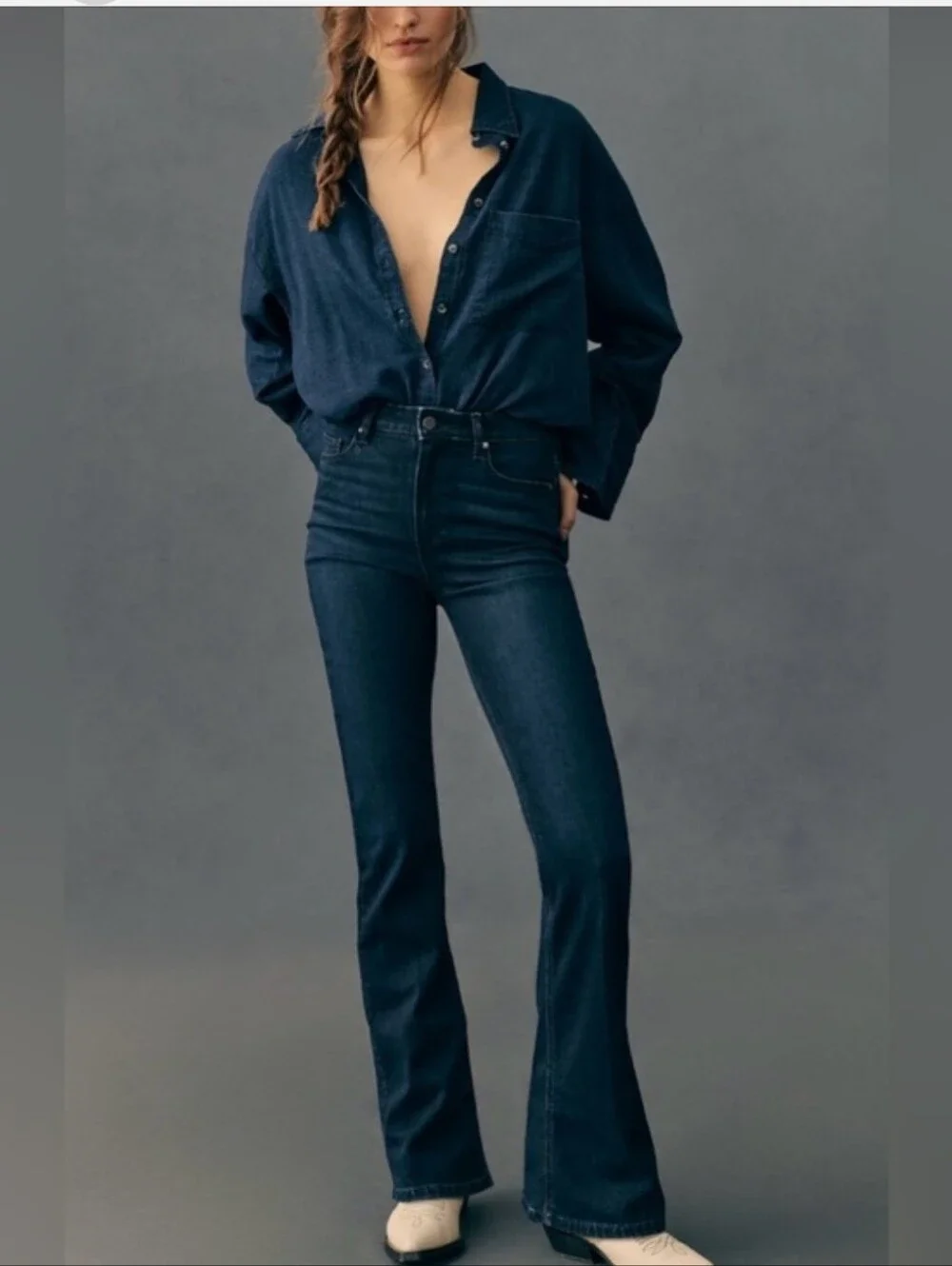 PAIGE High Rise Laurel Canyon 32 Inch Bootcut Jean - Manifesto NWT - Picture 1 of 3